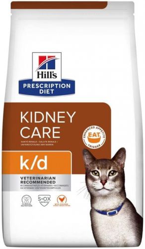 Hill's Prescription Diet k/d Kidney Care száraz macskatáp, csirke  1.5 kg