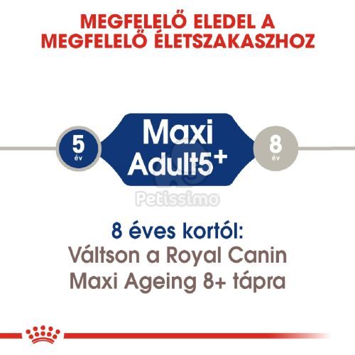 Royal Canin Maxi Adult 5+ - nagytestű idősödő kutya száraz táp 15 kg