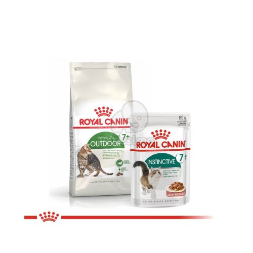 Royal Canin Outdoor 7+ - szabadba gyakran kijáró, aktív idősödő macska száraztáp  400 g