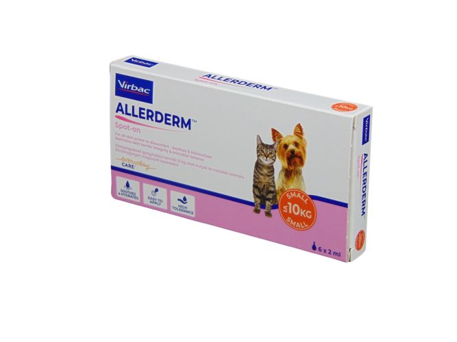 Virbac Allerderm Spot-On 10 kg alatti kutyák és macskák számára 6 x  2 ml