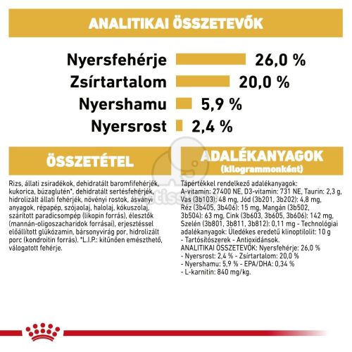 Royal Canin Boxer Adult - Boxer felnőtt kutya száraz táp  12 kg