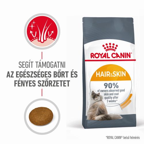 Royal Canin Hair & Skin Care - száraz táp felnőtt macskák részére a szebb szőrzetért és az egészséges bőrért  2 kg