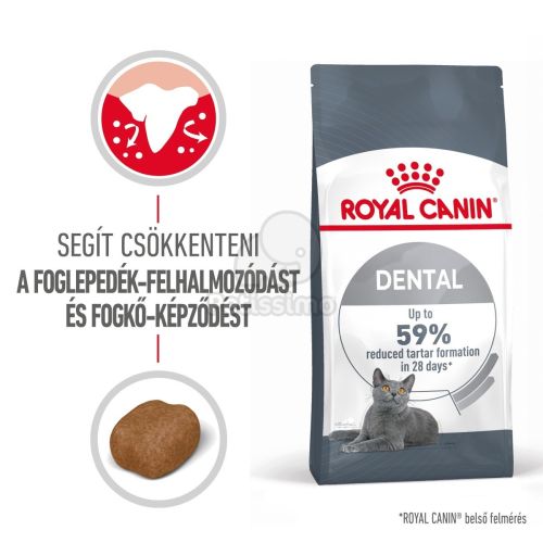 Royal Canin Dental Care - száraz táp felnőtt macskák részére a fogkőképződés csökkentéséért  400 g