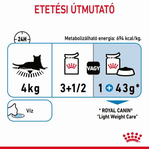 Royal Canin Light Weight Care - szószos nedves táp felnőtt macskák részére az ideális testsúly eléréséért  85 g