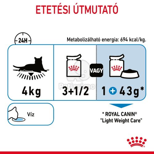 Royal Canin Light Weight Care - szószos nedves táp felnőtt macskák részére az ideális testsúly eléréséért  85 g