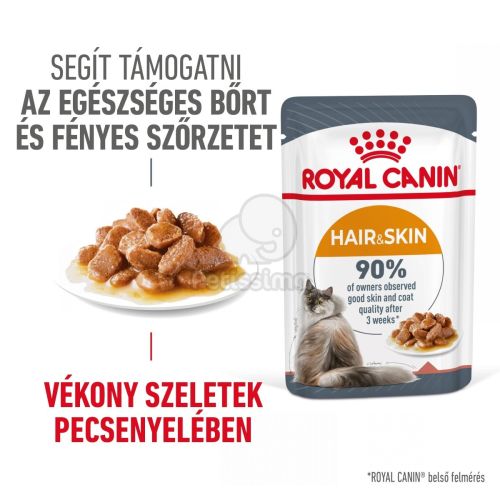 Royal Canin Hair & Skin Care - szószos nedves táp felnőtt macskák részére a szebb szőrzetért és az egészséges bőrért  85 g