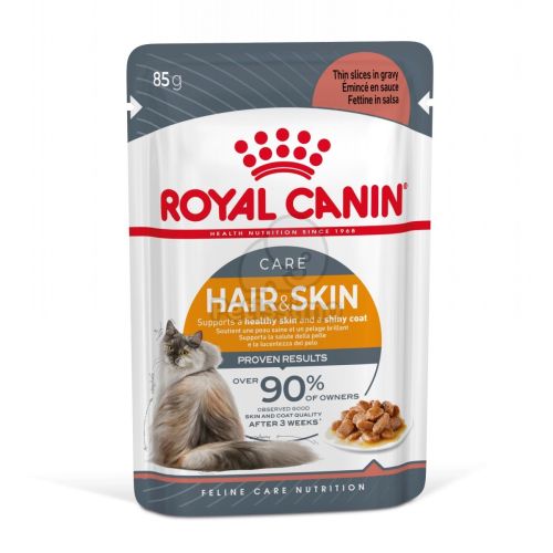 Royal Canin Hair & Skin Care - szószos nedves táp felnőtt macskák részére a szebb szőrzetért és az egészséges bőrért  85 g