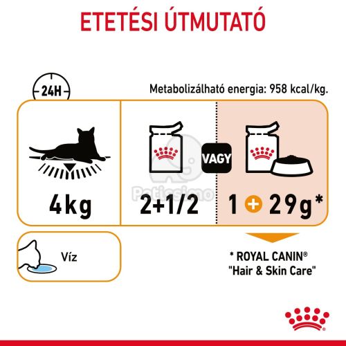 Royal Canin Hair & Skin Care - szószos nedves táp felnőtt macskák részére a szebb szőrzetért és az egészséges bőrért  85 g