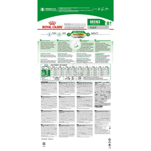 Royal Canin Mini Adult 8+ - kistestű idősödő kutya száraz táp  800 g