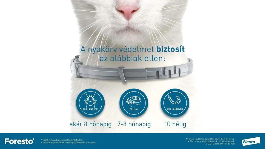 Foresto 1,25 g + 0,56 g nyakörv macskáknak és kutyáknak  1 db
