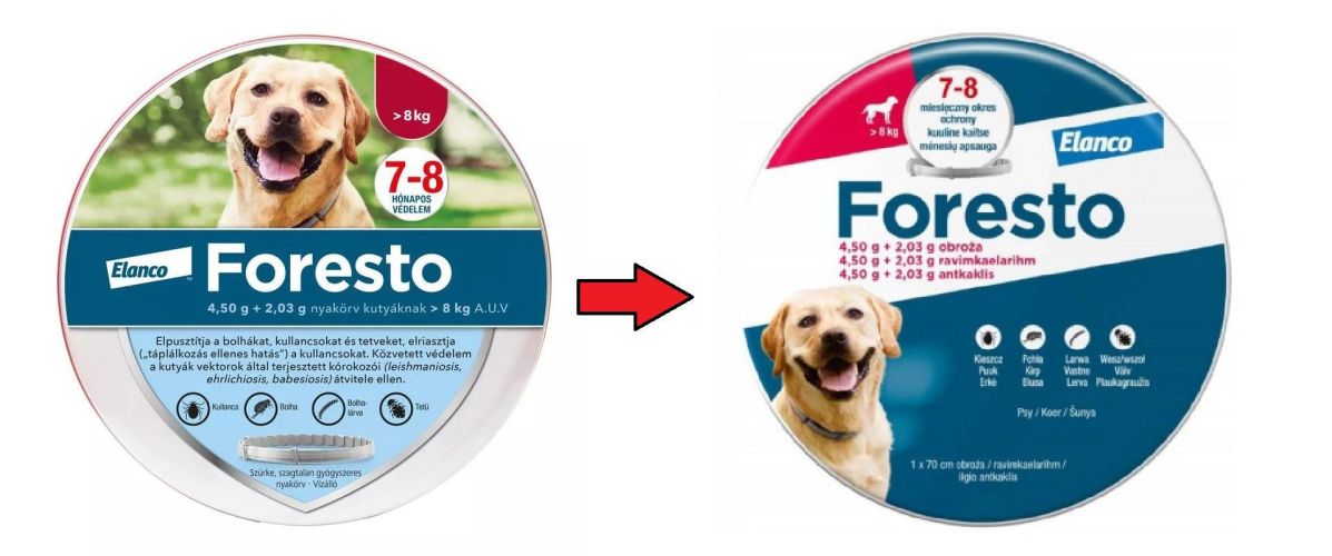 Foresto 4,50 g + 2,03 g nyakörv kutyáknak > 8 kg A.U.V.  1 db