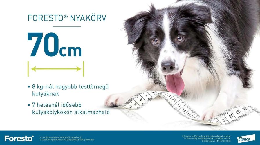 Foresto 4,50 g + 2,03 g nyakörv kutyáknak > 8 kg A.U.V.  1 db