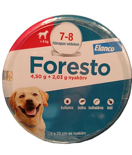 Foresto 4,50 g + 2,03 g nyakörv kutyáknak > 8 kg A.U.V.  1 db