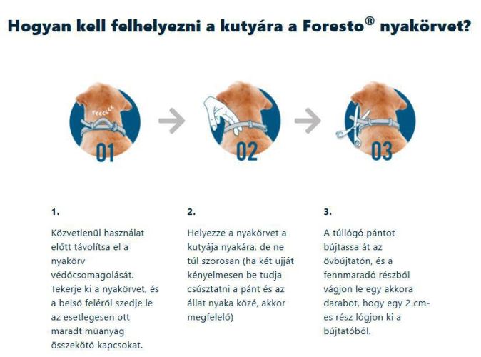 Foresto 4,50 g + 2,03 g nyakörv kutyáknak > 8 kg A.U.V.  1 db