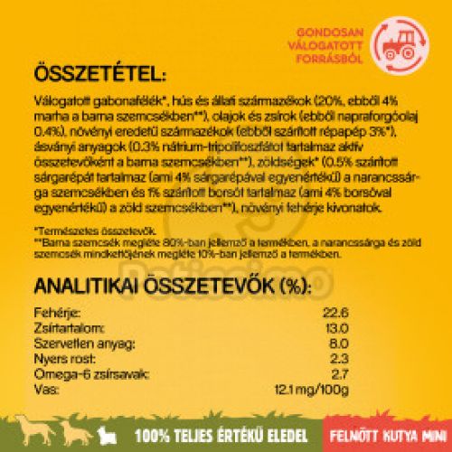 Pedigree Mini Adult szárazeledel marhahússal és zöldségekkel  2 kg