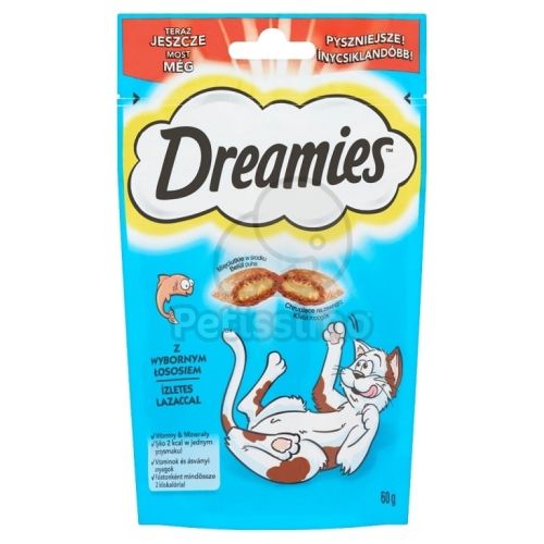 Dreamies jutalomfalat macskák számára lazaccal  60 g