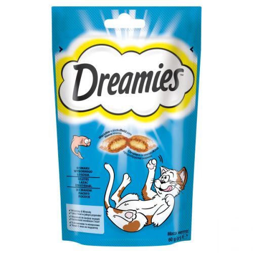 Dreamies jutalomfalat macskák számára lazaccal  60 g
