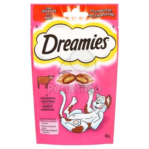 Dreamies jutalomfalat macskák számára marhahússal  60 g