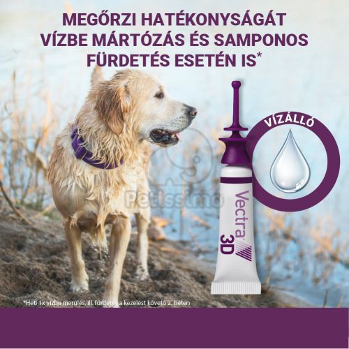 Vectra 3D rácsepegtető oldat 1,5 - 4 kg-os kutyáknak XS  3 db