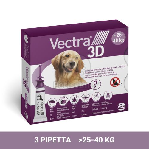 Vectra 3D rácsepegtető oldat 1,5 - 4 kg-os kutyáknak XS  3 db