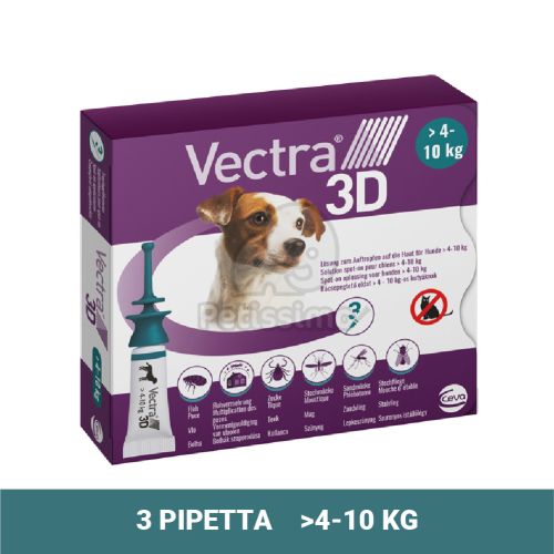 Vectra 3D rácsepegtető oldat 1,5 - 4 kg-os kutyáknak XS  3 db