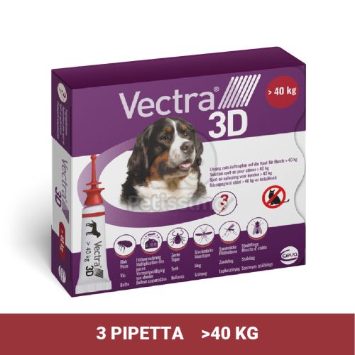 Vectra 3D rácsepegtető oldat 1,5 - 4 kg-os kutyáknak XS  3 db
