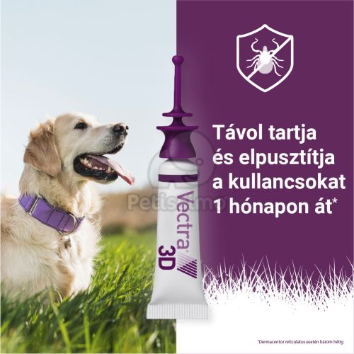 Vectra 3D rácsepegtető oldat 1,5 - 4 kg-os kutyáknak XS  3 db