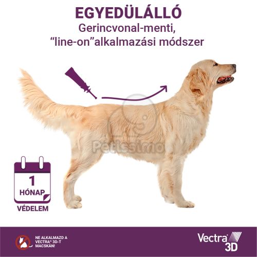 Vectra 3D rácsepegtető oldat 1,5 - 4 kg-os kutyáknak XS  3 db