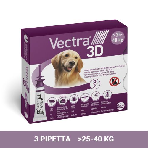 Vectra 3D rácsepegtető oldat >25 - 40 kg-os kutyáknak L 25-40 kg   3 db