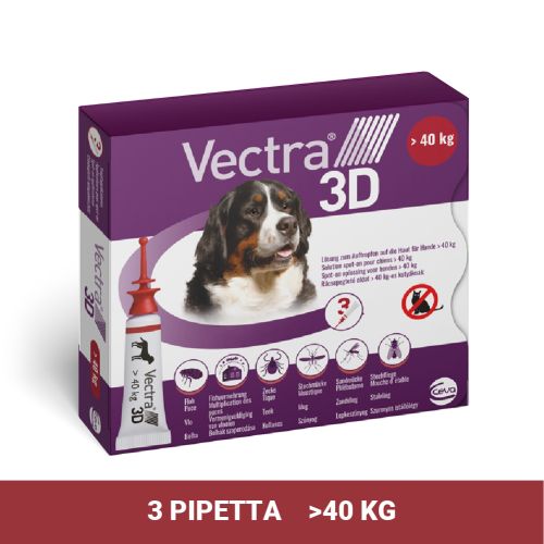 Vectra 3D rácsepegtető oldat 40 kg-nál nagyobb kutyáknak XL > 40 kg   3 db
