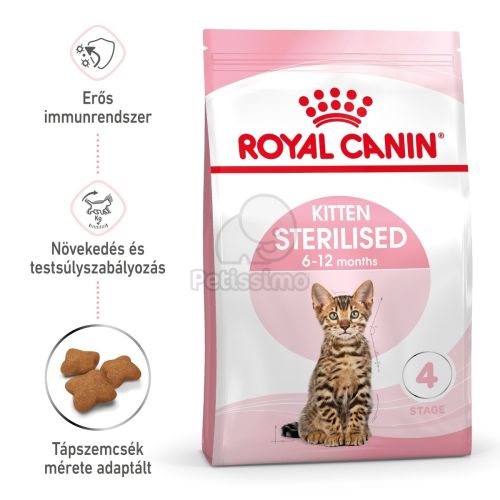 Royal Canin Kitten Sterilised - ivartalanított kölyök macska száraz táp  400 g
