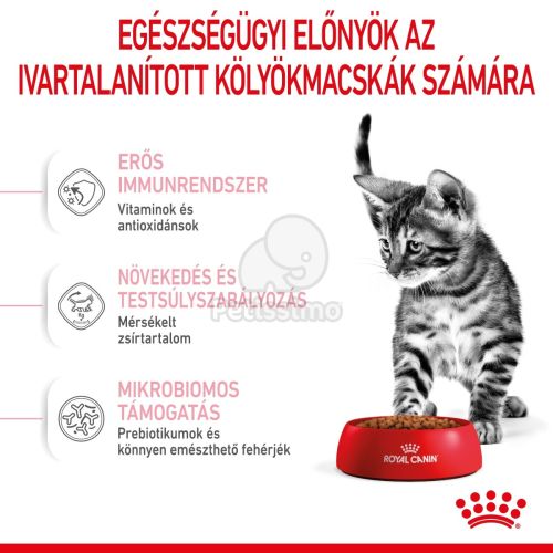 Royal Canin Kitten Sterilised - ivartalanított kölyök macska száraz táp  400 g