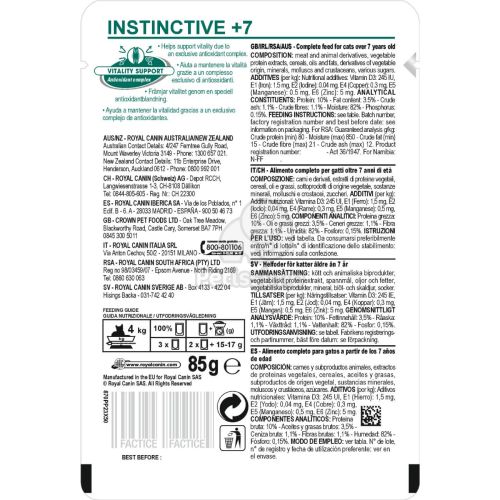 Royal Canin Instinctive 7+ - idősödő macska szószos nedves táp  85 g