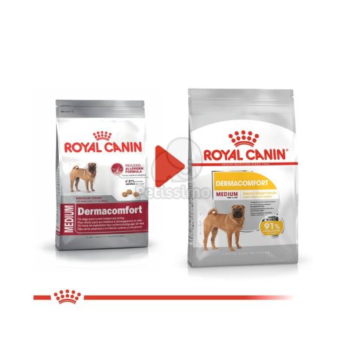 Royal Canin Medium Dermacomfort - száraz táp bőrirritációra hajlamos, közepes testű felnőtt kutyák részére 3 kg