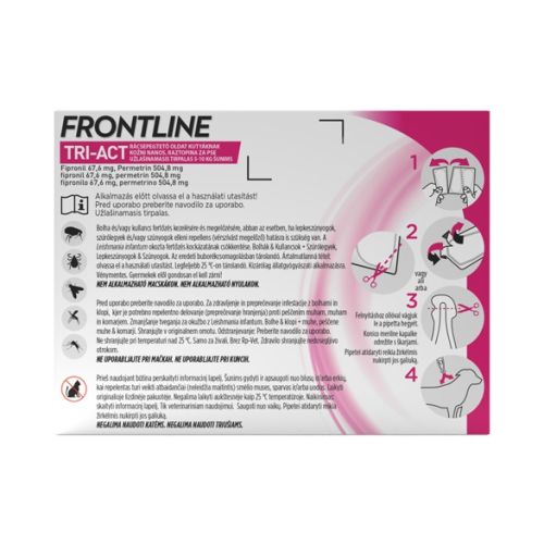 Frontline Tri-Act rácsepegtető kutyáknak S  3 db