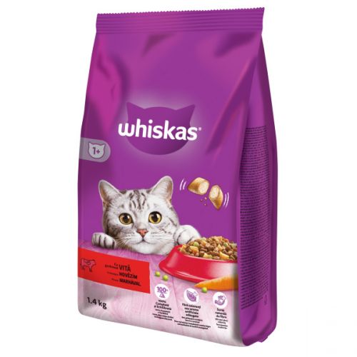 Whiskas szárazeledel marhával  1.4 kg
