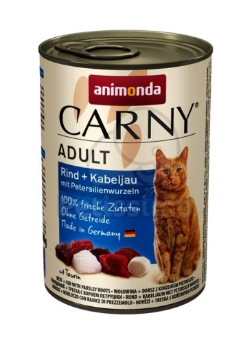 Animonda Cat Carny Adult, marha, tőkehal és petrezselyemgyökér  400 g