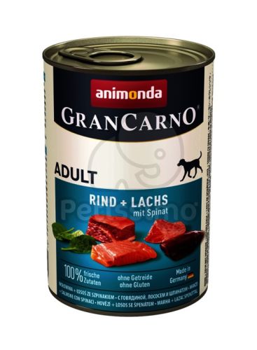 Animonda GranCarno Adult konzerv, marha, lazac és spenót  400 g