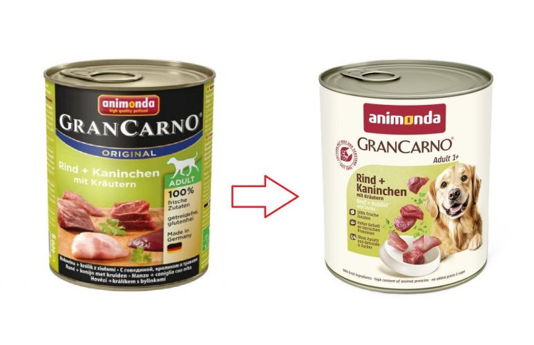 Animonda GranCarno Adult konzerv, marha, nyúl és zöldfűszerek  800 g