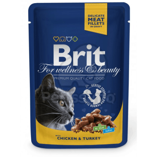 Brit Premium Cat Chicken & Turkey alutasakos  100 g
