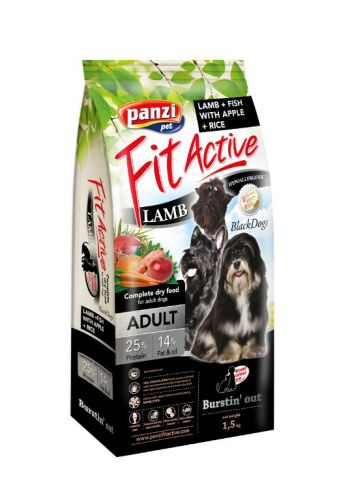 FitActive Hypoallergenic BlackDogs Lamb, Fish & Apple, Rice  1.5 kg