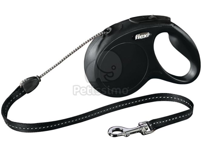 Flexi Classic M kötélpóráz különböző színben, 5 m  Fekete 