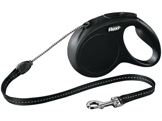 Flexi Classic M kötélpóráz különböző színben, 5 m  Fekete 