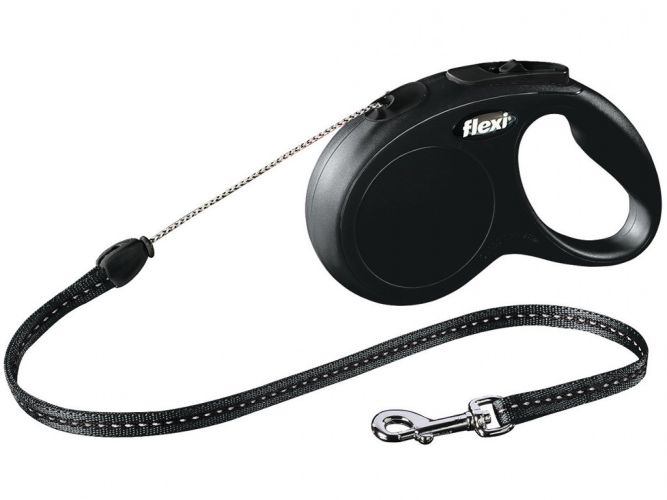 Flexi Classic S kötélpóráz különböző színben, 5 m  Fekete - 5 m