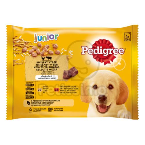Pedigree Junior alutasakos eledel csirkével és rizzsel, marhával és rizzsel  1 db