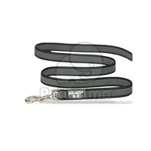 Julius-K9 gumírozott póráz, fekete / 14 mm  3 m