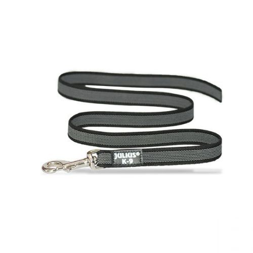 Julius-K9 gumírozott póráz, fekete / 14 mm  3 m