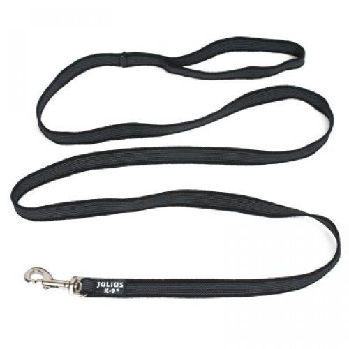 Julius-K9 gumírozott póráz, fekete / 20 mm  2 m