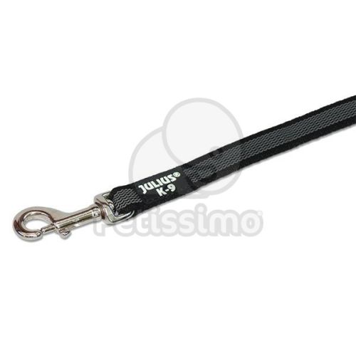 Julius-K9 gumírozott póráz, fekete / 14 mm  10 m