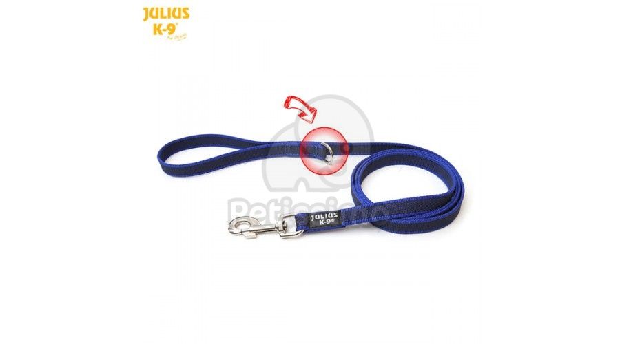 Julius-K9 gumírozott póráz, kék 2 m/20 mm  2 m